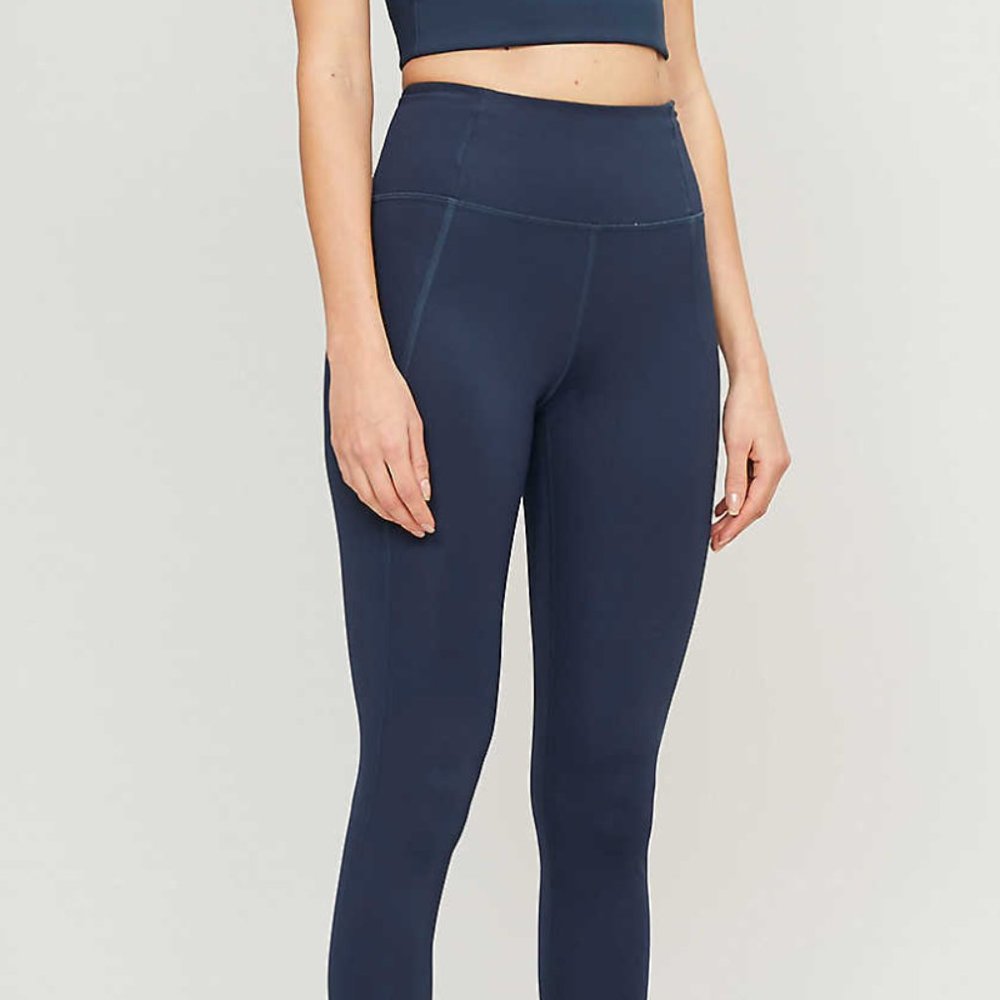 Navy Girlfriend Collective Compressive high-rise stretch-jersey leggings